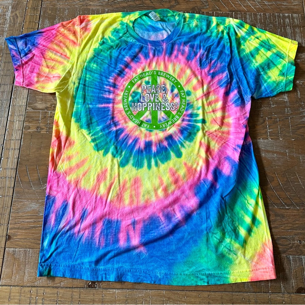 New Tie-Dye T-Shirt - Fat Head's Brewery, Unisex Size Large